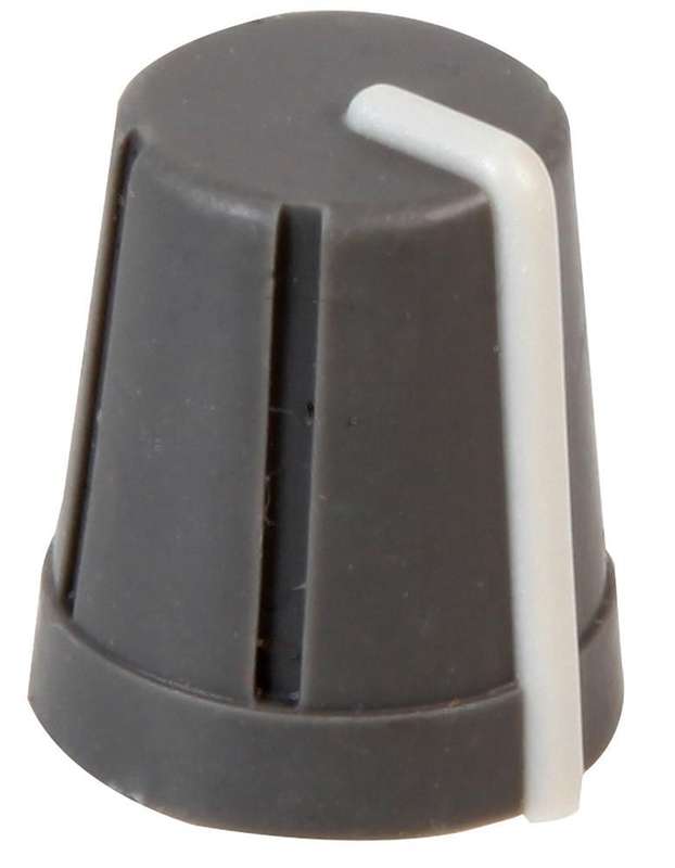 Multicomp Pro (CR-R4-5) Knob, D Shaft, 6 mm, Rubber with Plastic Insert