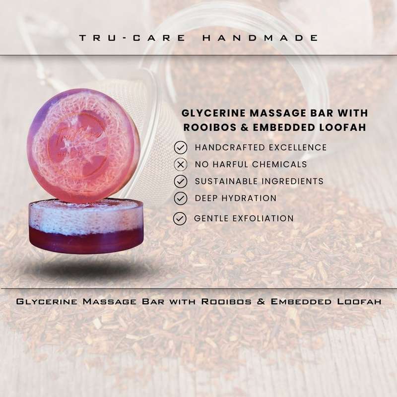 Rooibos Loofah Soap - Round Bar (2 Pack)