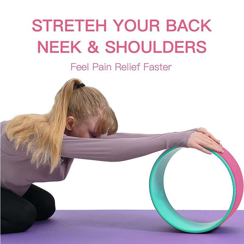 Professional Yoga Wheel Back Wheel Great For Stretching - Violet