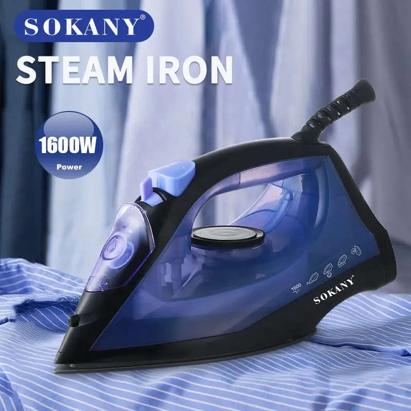 Sokany 11004 Steam Iron blue black 15 cm