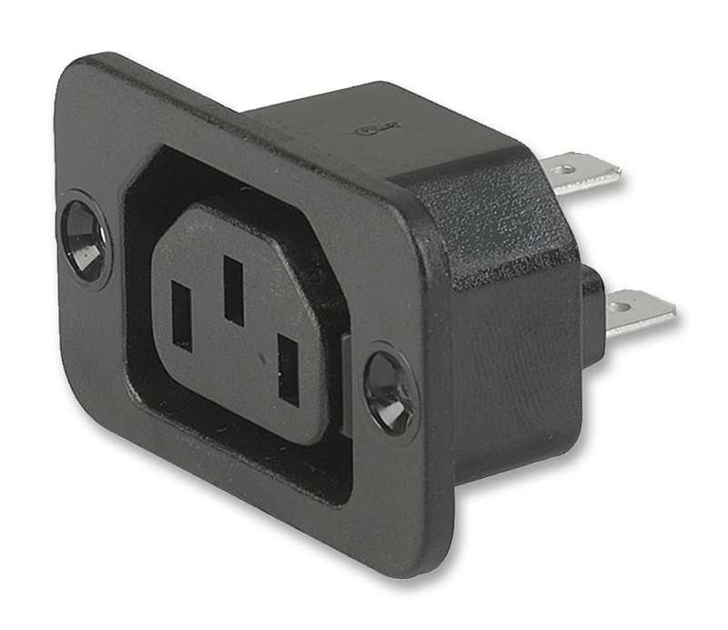 Schurter (4721.0000) IEC Power Connector, IEC C13 Outlet, 15 A, 250 VAC