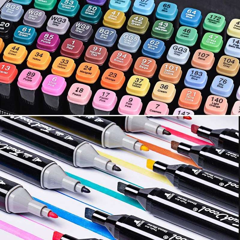 80 Pieces Of Double Head Alcohol Oil Color Art Marker Set