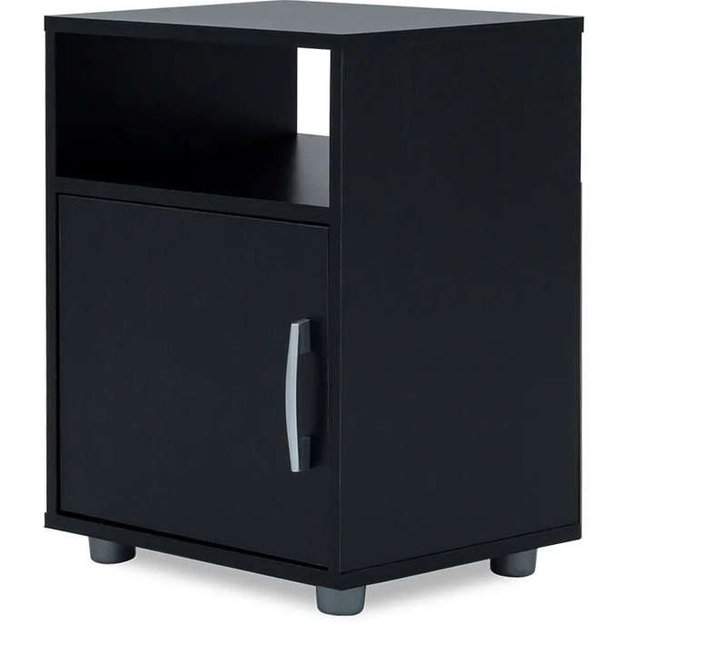 Modern Pedestal/Nightstand - 1-Drawer and 1-Shelf