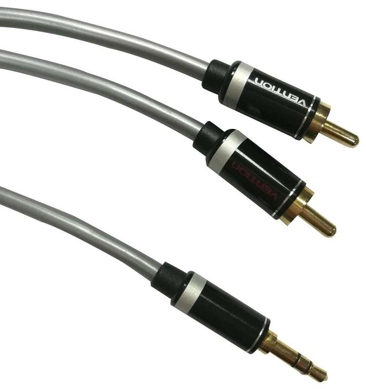 Multicomp Pro (PS000243) 3.5mm Stereo Jack Plug, Phono (RCA) Plug, x 2