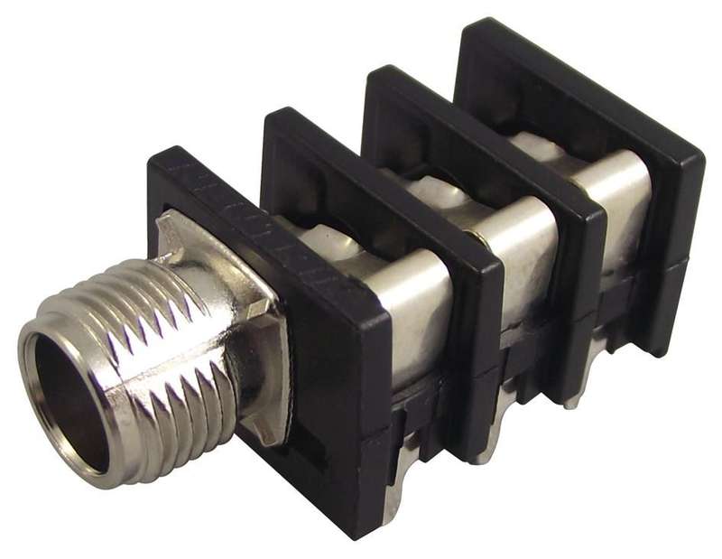 Neutrik (NRJ6HM-1) Phone Audio Connector, Slim, 3 Contacts, Socket