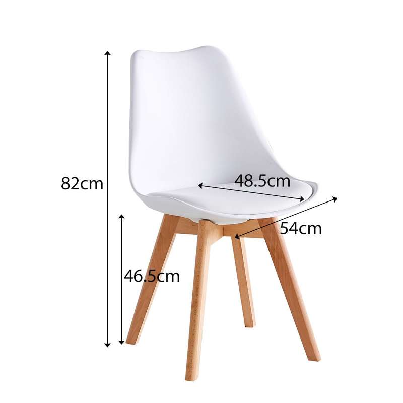 Shell Tulip Chair Set of 2 - White