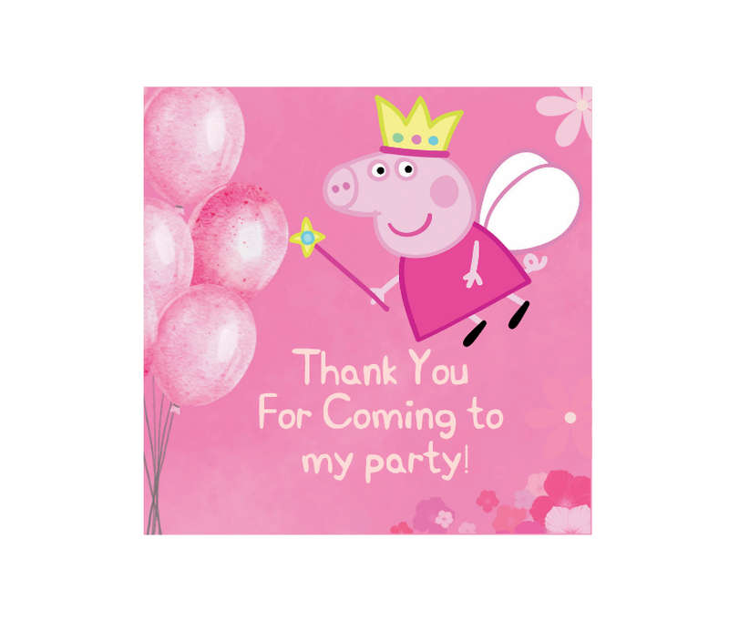Peppa Birthday Stickers - Pack of 25