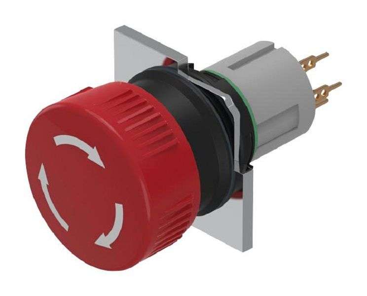 Eao (51-252.026) Emergency Stop Switch, DPST-NC, 100 mA, 42 V, 42 V