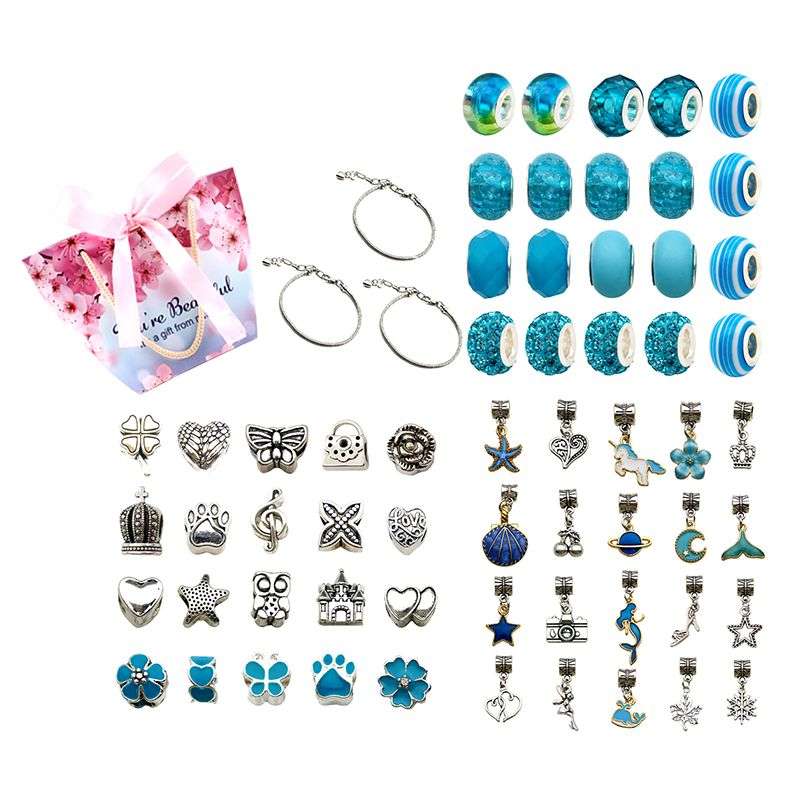 64 Piece DIY Charm Bracelet Making Kit For Girls