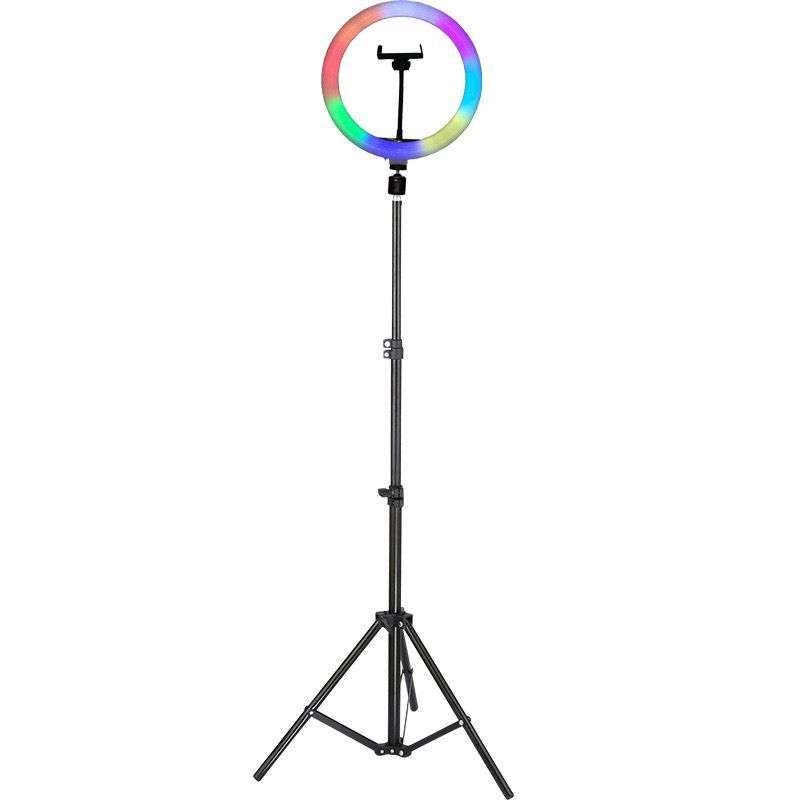 12 Inch Dimmable RGB LED Ring Fill Light With Tripod Stand