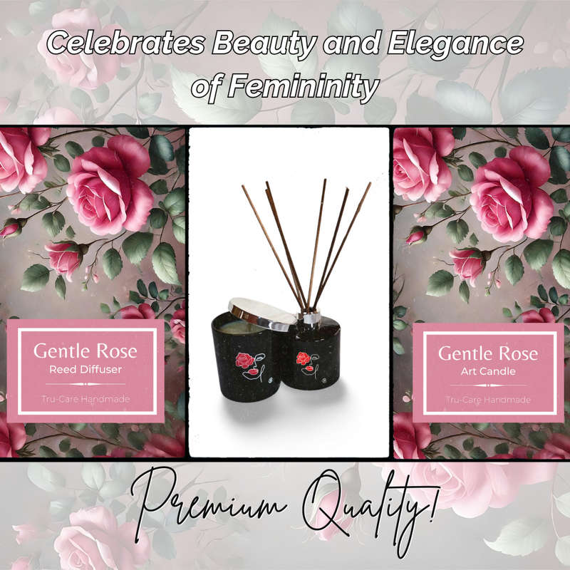 Gentle Rose Candle & Reed Diffuser Collection