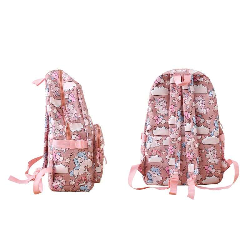 Unicorn Girls School Backpacks With Lunch Bag and Pencil Case - Blue
