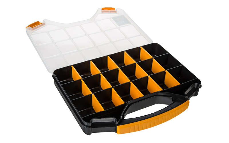 MANO 13" Adjustable 18 Compartment Plastic Storage Organizer