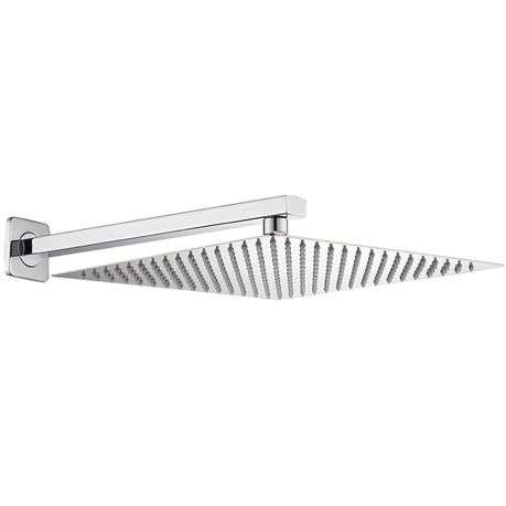 Jack Brown Unique Square Rain Fall Shower Head & Arm Set - Chrome