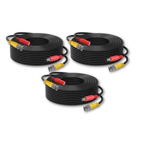 20m Power & Video Ready Plug and Play ( CCTV Camera Cable SET Of 3 )