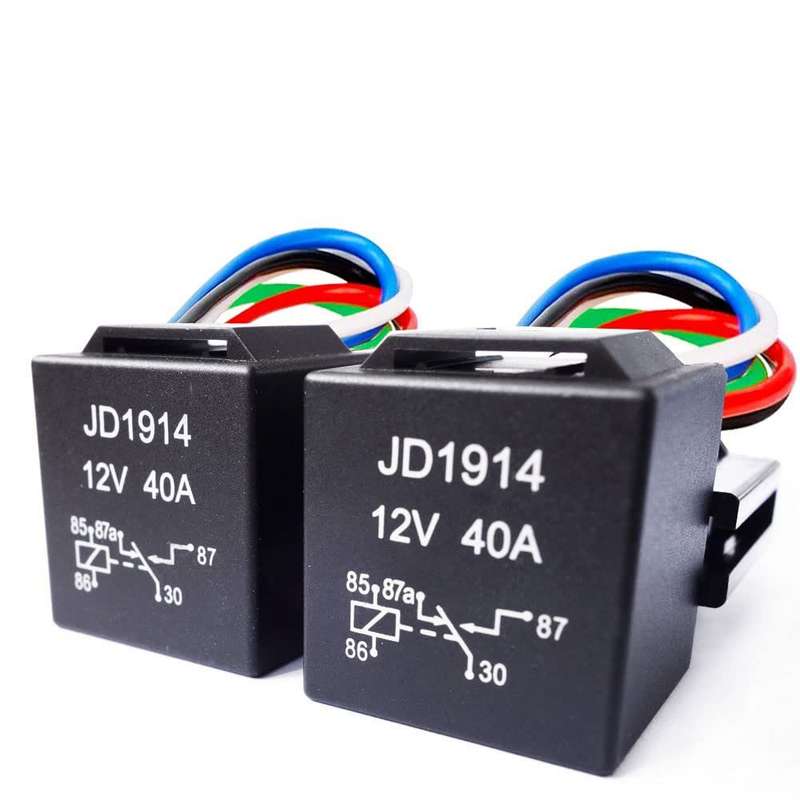 2 Pack Heavy Duty Automotive Waterproof Relay and Wiring Harness (5-PIN)