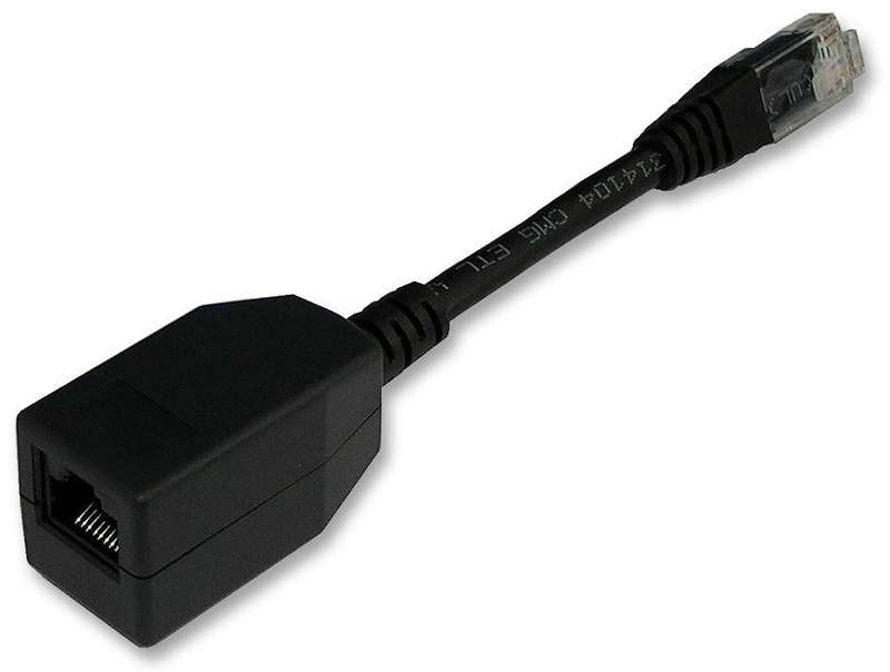 Tuk (FTT) Ethernet Cable, Patch Lead, Cat5e, Black, 100 mm