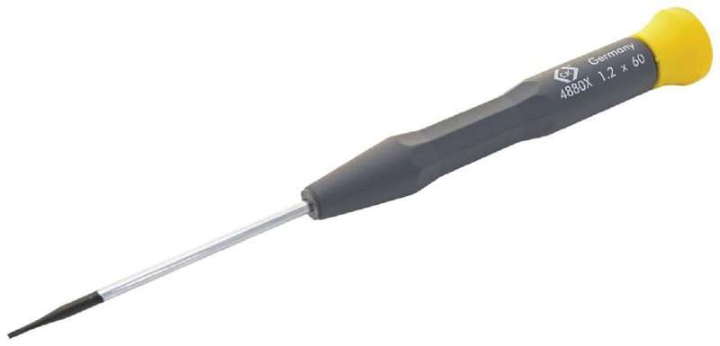 CK Tools (T4880X 12) Screwdriver, Electronic, 60mm Blade, 1.2mm Tip