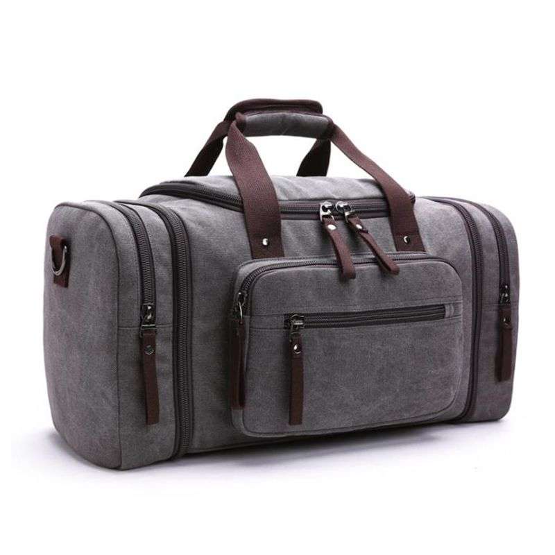 Canvas Duffel Bag Carry-on Overnight Bag - Blue