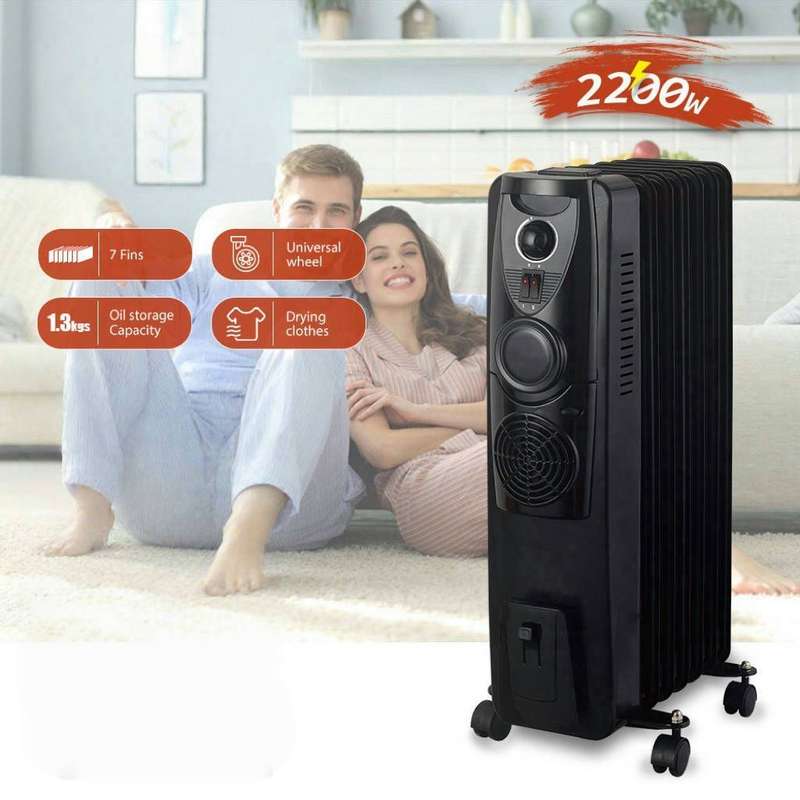 Sokany Fin7 Oil Filled Heater (Black) 2200 W Box