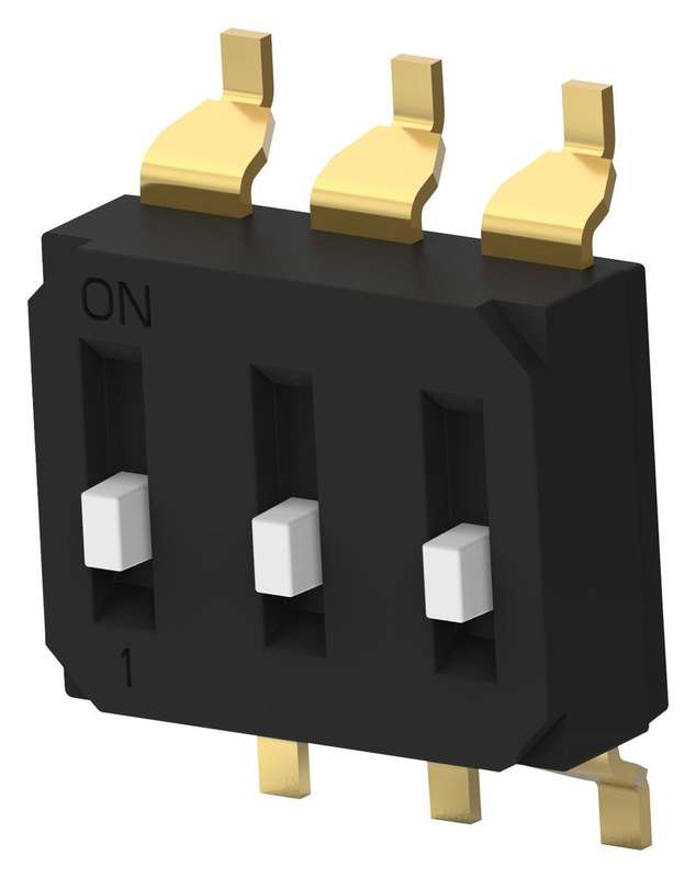 Alcoswitch (EDS03SGNNTR04Q) DIP / SIP Switch, SPST, 24 V, 25 mA