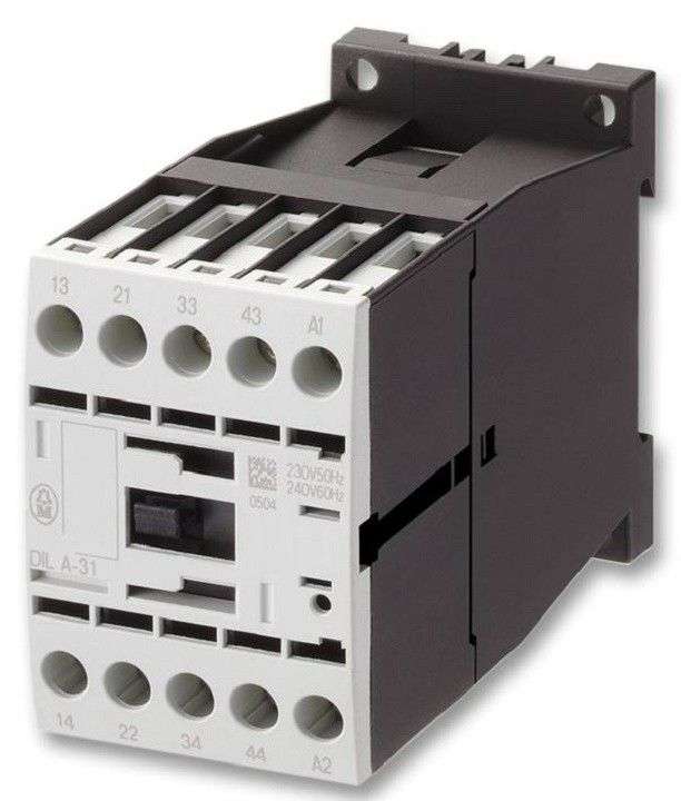 Eaton DILM12-01(24VDC) Contactor, DIN Rail, Panel, 690 VAC, 3PST-NO, 3 Pole