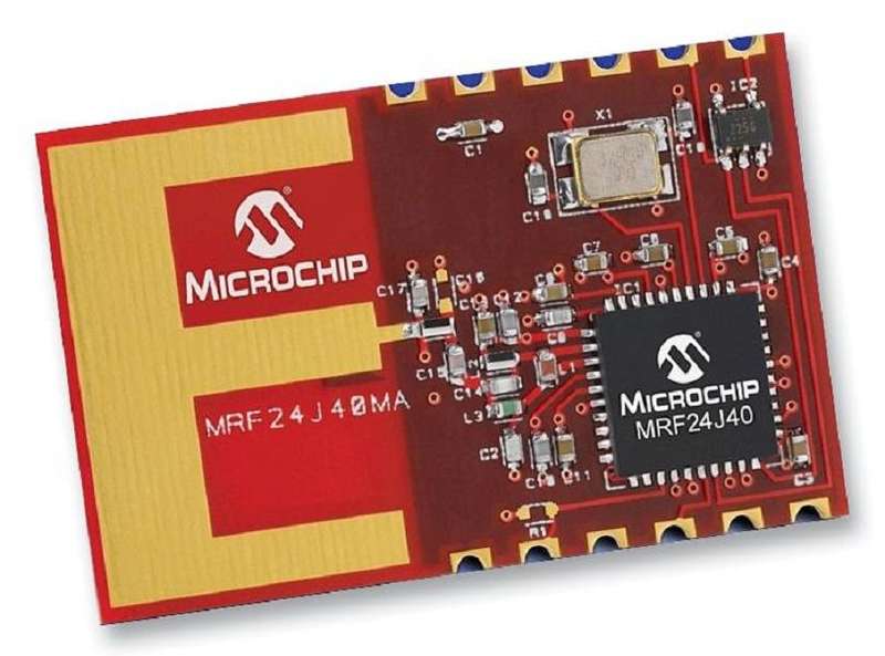 Microchip (MRF24J40MA-I/RM) RF Transceiver Radio Module, 250Kbps