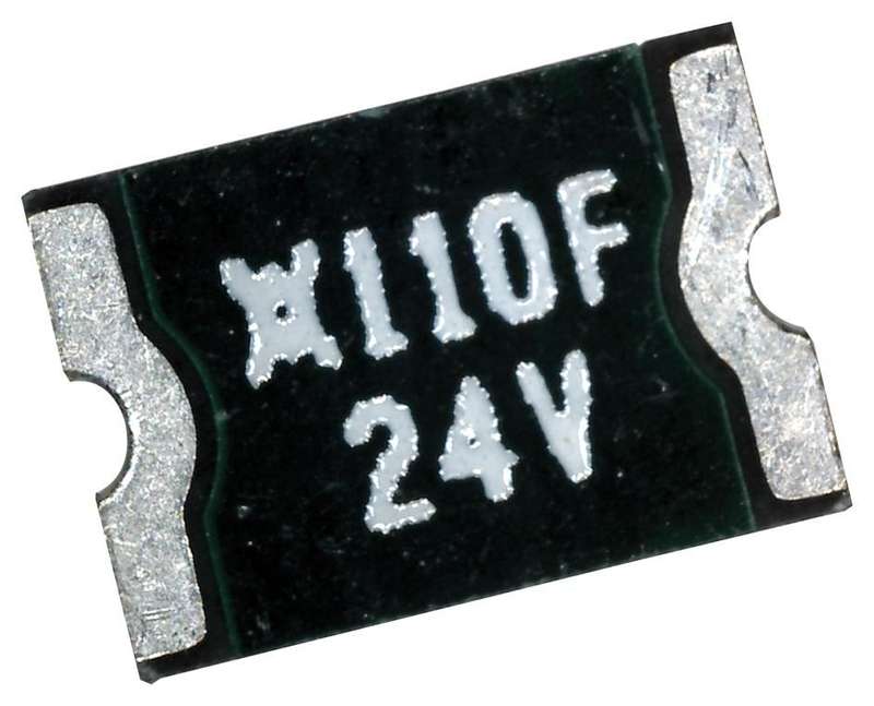 Littelfuse (MINISMDC110F/24-2) Resettable Fuse, 24 VDC, 1.1 A, 2.2 A, 0.5 s