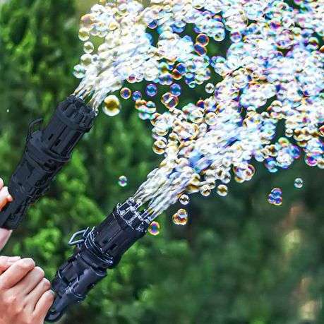 Playful Panda Automatic Electric Bubble Mini Machine Gun Toy