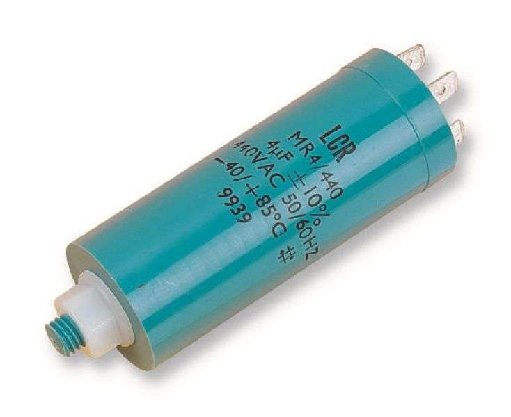 LCR Components (MR/P/440/4/C) Motor Run Capacitor, Metallized PP, 4µF, ±10%