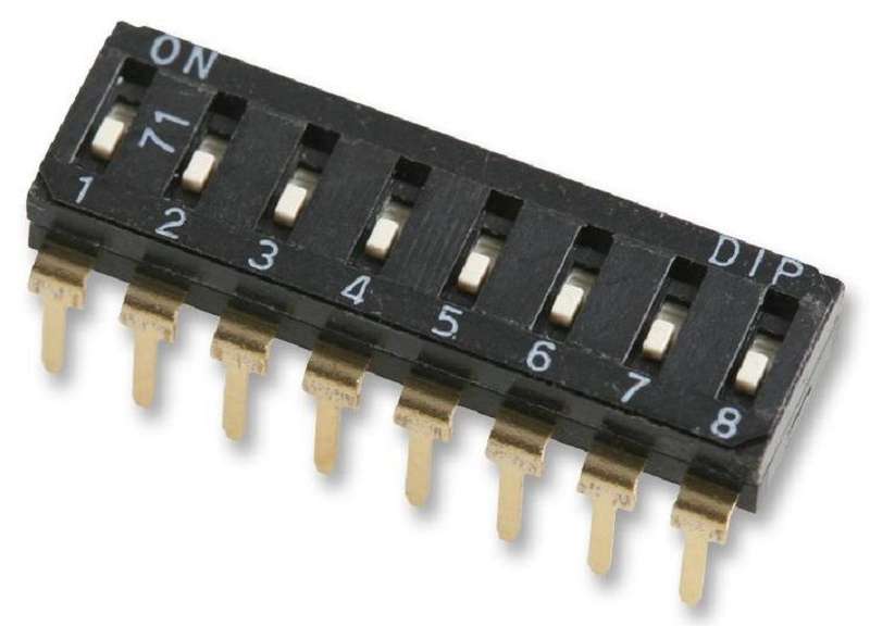 Multicomp Pro (MCEIR-08) DIP / SIP Switch, SPST, 24 VDC, 25 mA