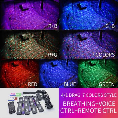 LED Interior Lamp Starlight Of Car Seat Bottom