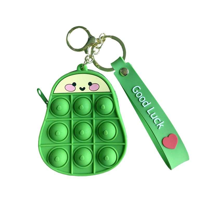 Mini Coin Purse Push Bubbles Fidget Toys For Adults Boys Girls - Strawberry