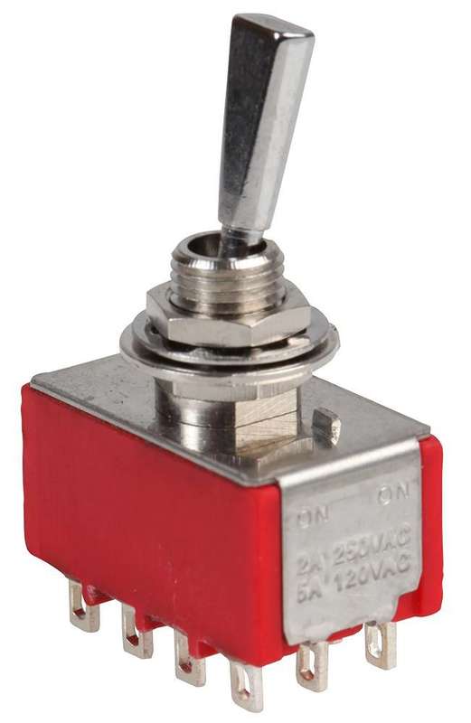 Multicomp Pro (1M41T6B11M1QE) Toggle Switch, On-None-On, 4PDT, 5 A
