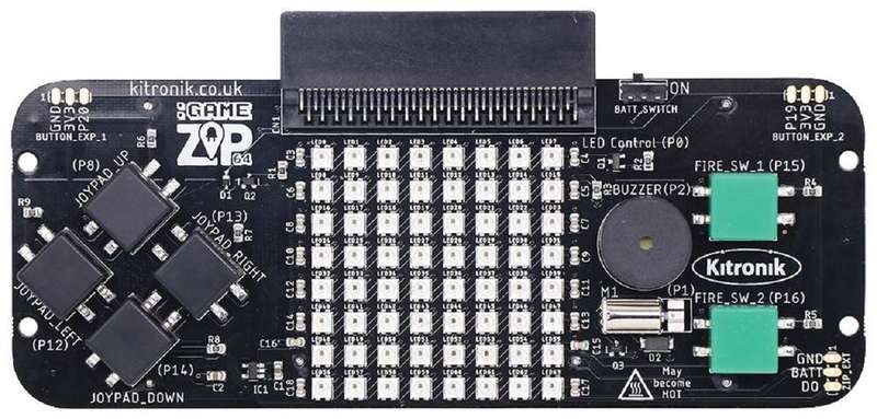 Kitronik (5626) GAME ZIP for micro:bit, Handheld Gaming Adapter