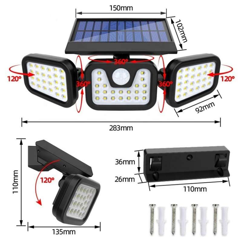 Outdoor Solar Sensor Light Remote Controlled
