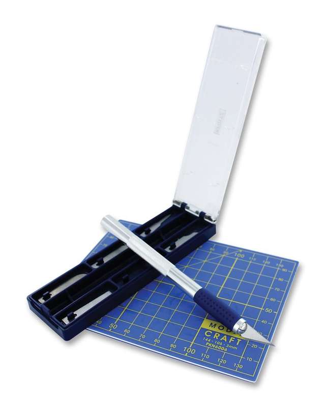 Modelcraft (PKN2008) Craft Knife Set, Knife Handle, 6 Steel Blade