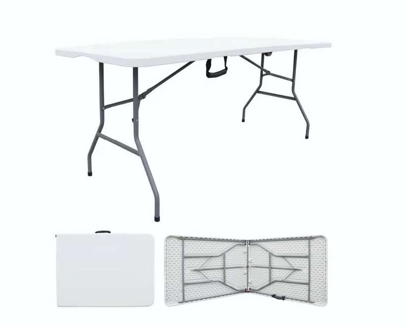 1.8M Folding Trestle Table 180X74X74 CM - White