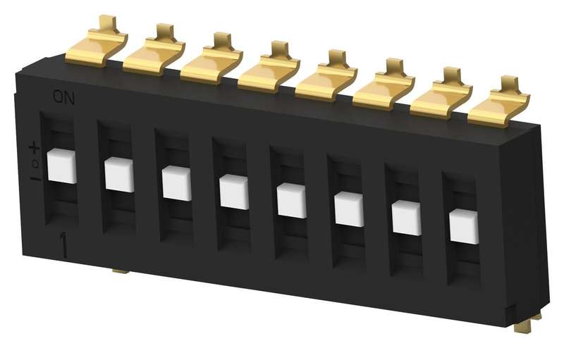 Alcoswitch (TDS08SGRSTU04) DIP / SIP Switch, SP3T, 24 V, 25 mA