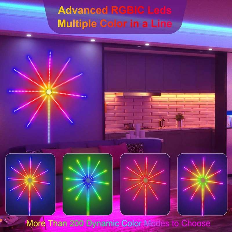 LED RGB Fireworks Strip Light with Remote