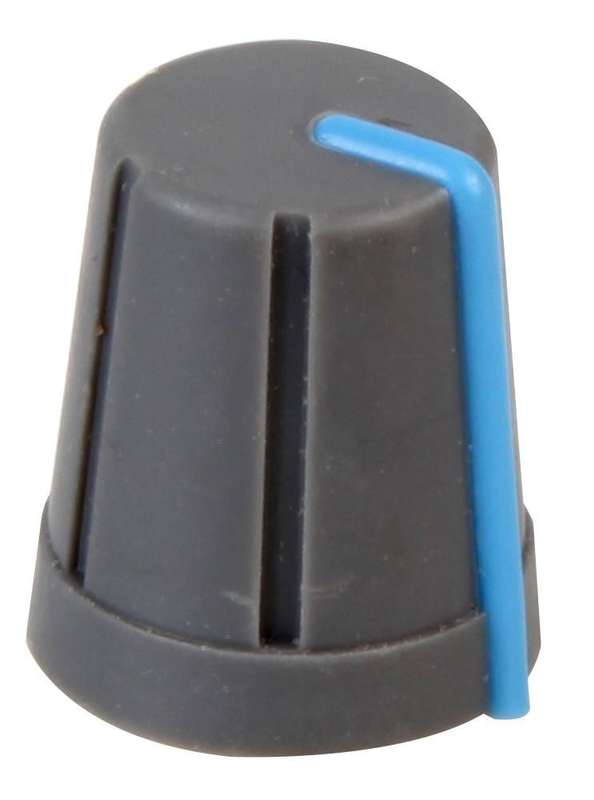 Multicomp Pro (CR-R4-3) Knob, D Shaft, 6 mm, Rubber with Plastic Insert