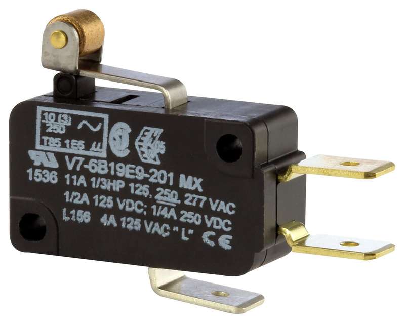 Honeywell (V7-6B19E9-201) Microswitch, Miniature, 11 A