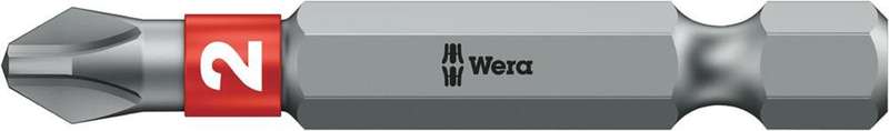 Wera (05059552001) Hex Driver Bit, Phillips, PH2 Bit, 50 mm Overall