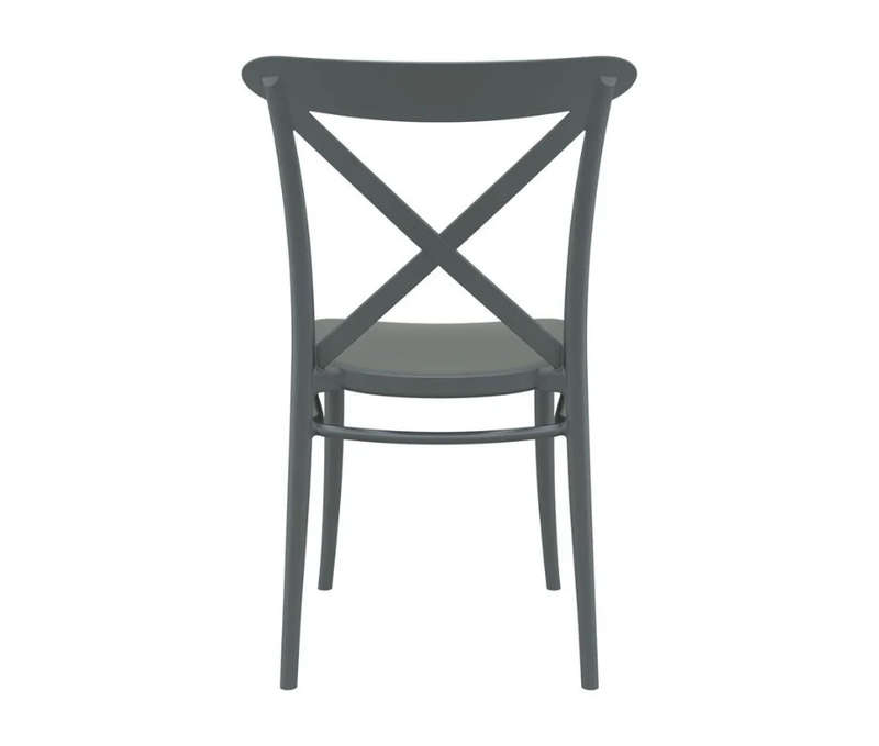 Classic Cross Back Dining Chair - 1 Pack - Grey