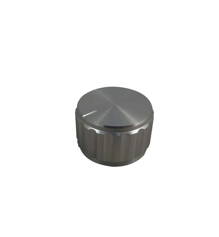 Multicomp Pro (25T-2T) Knob, Round Shaft, 6.35 mm, Aluminium