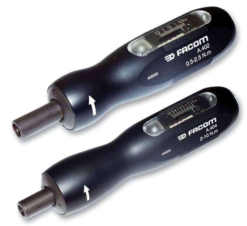 Facom (A.404) Torque, Screwdriver, 0.25" Drive, 2N-m to 10N-m