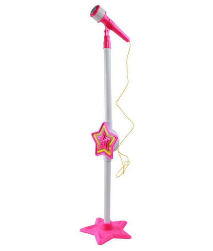 Music World Girls Microphone Stand - Pink
