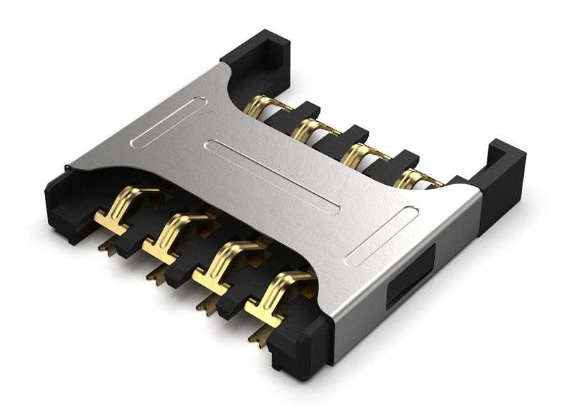 Gct (SIM7050-6-0-00-A) Memory Card Connector, Micro SIM, Push-Pull