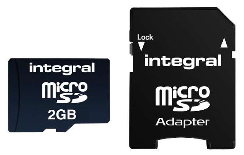Integral (INMSD2GV2) Flash Memory Card, MicroSD Card, 2 GB