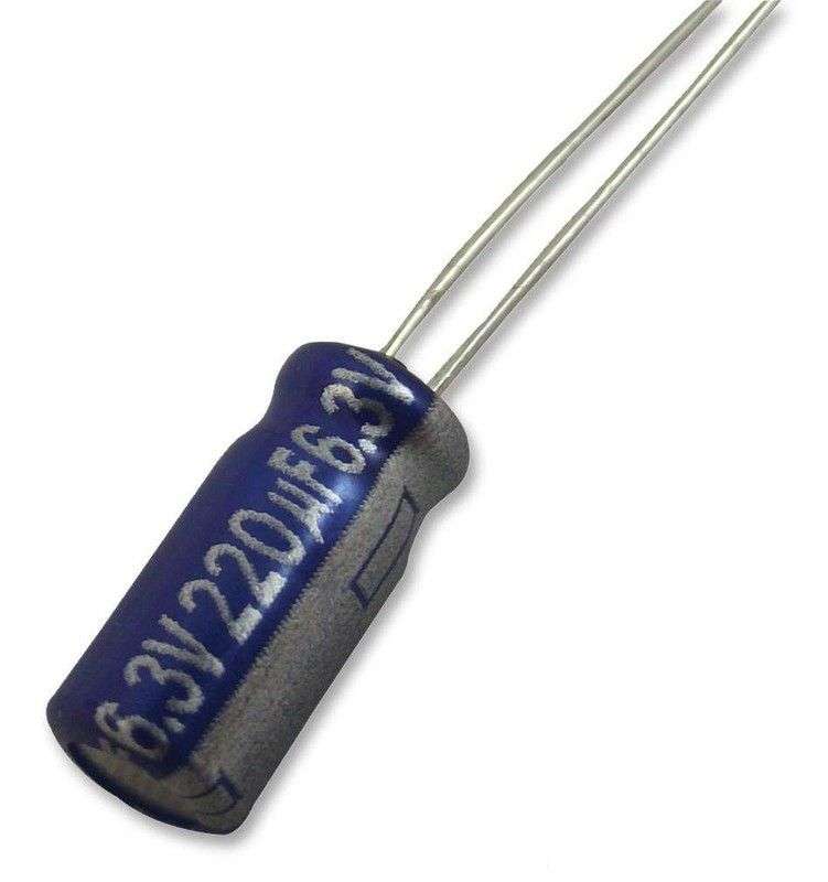 Panasonic ECA1JM222 Electrolytic Capacitor, 18 mm, 63 V, Radial Leaded